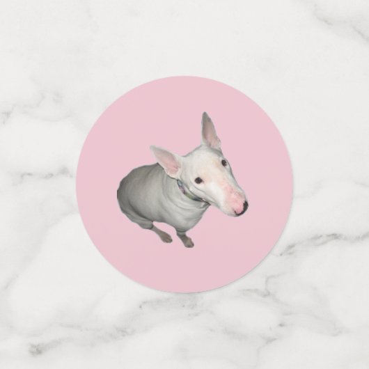 Engelse bull Terrier, Bone, Heart and Paw Print Confetti (Kleine voorkant)