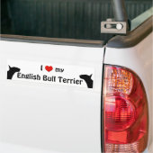 Engelse bull Terrier Bumpersticker (Op Truck)