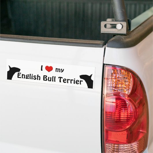 Engelse bull Terrier Bumpersticker (Op Truck)