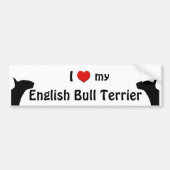 Engelse bull Terrier Bumpersticker (Voorkant)