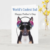 Engelse Bull Terrier Colest Dad Vaderdag Kaart (Gele Bloem)