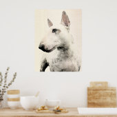 Engelse Bull Terrier Dog Poster (Keuken)