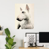 Engelse Bull Terrier Dog Poster (Thuiskantoor)