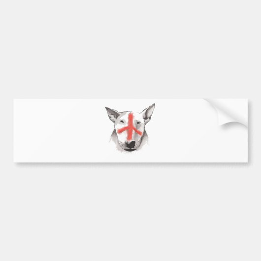 Engelse Bull Terrier England Bumpersticker (Voorkant)