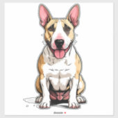 Engelse Bull Terrier-hond Sticker (Vel)