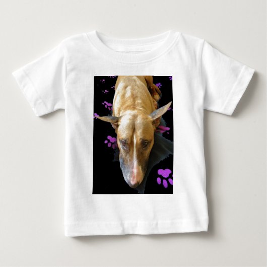 Engelse Bull Terrier Infants Baby Shirten (Voorkant)