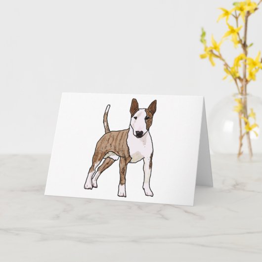 Engelse bull Terrier Kaart (Gele Bloem)