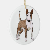 Engelse Bull Terrier Keramisch Ornament (Rechts)