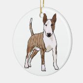 Engelse Bull Terrier Keramisch Ornament (Links)