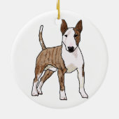 Engelse Bull Terrier Keramisch Ornament (Achterkant)