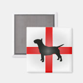 Engelse Bull Terrier Koelkast Magnet (Voorkant / Achterkant)