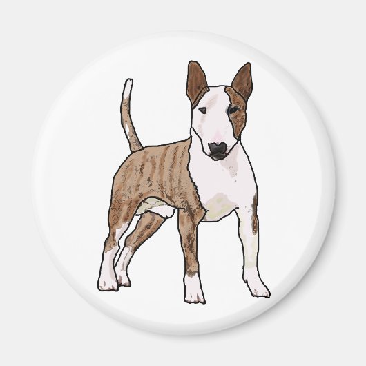 Engelse bull Terrier Magneet (Voorkant)