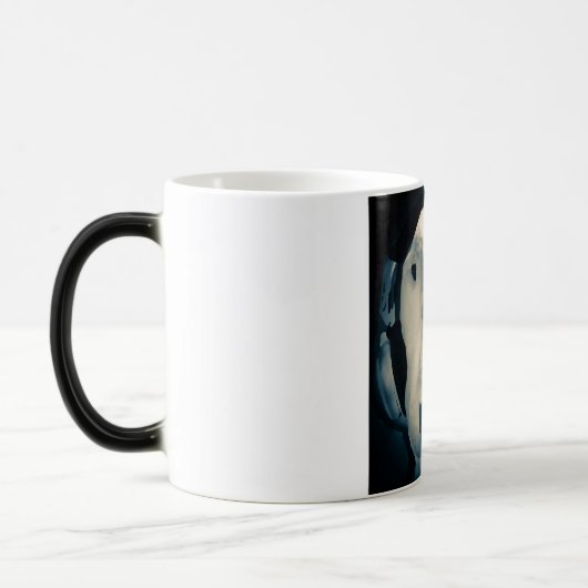 Engelse Bull Terrier met hoofdtelefoon Magische Mok (Links)