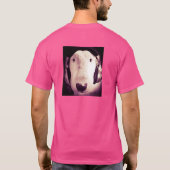 Engelse Bull Terrier met hoofdtelefoon T-shirt (Achterkant)