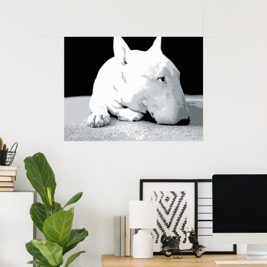 Engelse bull Terrier, Pop Art Print (Thuiskantoor)