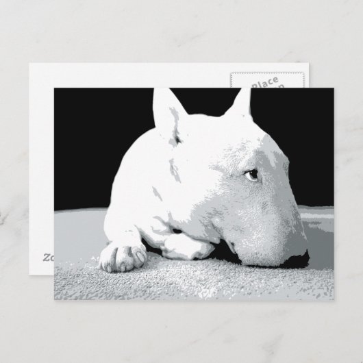Engelse bull Terrier, Pop Art Print Briefkaart (Voorkant / Achterkant)