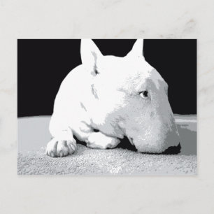 Engelse bull Terrier, Pop Art Print Briefkaart