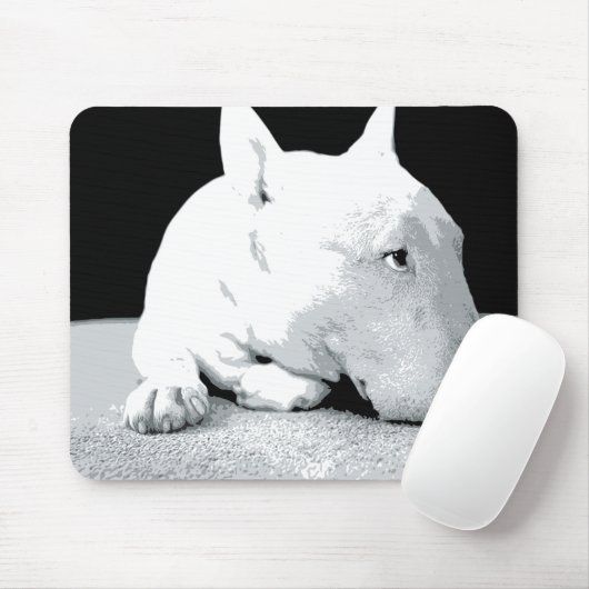 Engelse bull Terrier, Pop Art Print Muismat (Met muis)