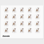 Engelse bull Terrier Ronde Sticker (Vel)