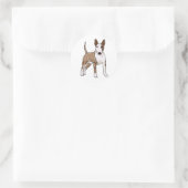 Engelse bull Terrier Ronde Sticker (Tas)