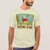 Engelse Bull Terrier Tiki Bar T-shirt (Voorkant)