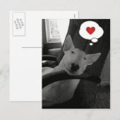 Engelse bull terrier valentijn feestdagenkaart (Voorkant / Achterkant)