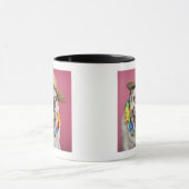 Engelse Bulldog (18 maanden oud) met stro Mok (Midden)