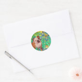 Engelse Bulldog 1 - Irissen Ronde Sticker (Envelop)