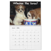 Engelse Bulldog 2014 Custom Printed Calendar Kalender (Mar 2026)