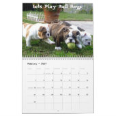Engelse Bulldog 2014 Custom Printed Calendar Kalender (Feb 2027)