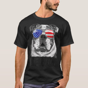 Engelse Bulldog 4 juli Merica Mannen Vrouwen Amer T-shirt