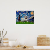 Engelse Bulldog 8 - Sterrennacht Poster (Keuken)