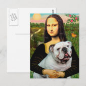 Engelse Bulldog 9 - Mona Lisa Briefkaart (Voorkant / Achterkant)
