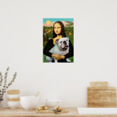 Engelse Bulldog 9 - Mona Lisa Poster (Keuken)