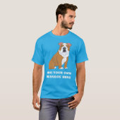 Engelse bulldog aangepaste bericht grafisch t-shirt (Voorkant volledig)