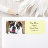 Engelse bulldog adresetiketten etiket (Insitu)