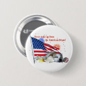 Engelse Bulldog - American Dream Ronde Button 5,7 Cm (Voorkant /achterkant)