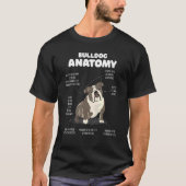 Engelse Bulldog Anatomy Dog Biology Dog T-shirt (Voorkant)