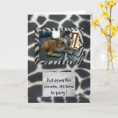 Engelse Bulldog & Animal Print Gelukkige verjaarda Kaart (Gele Bloem)