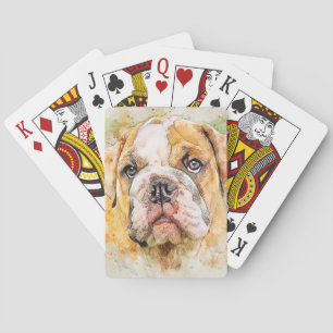 Engelse Bulldog Art-speelkaarten Pokerkaarten