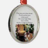 Engelse Bulldog Art Summer Garden Metalen Ornament (Rechts)