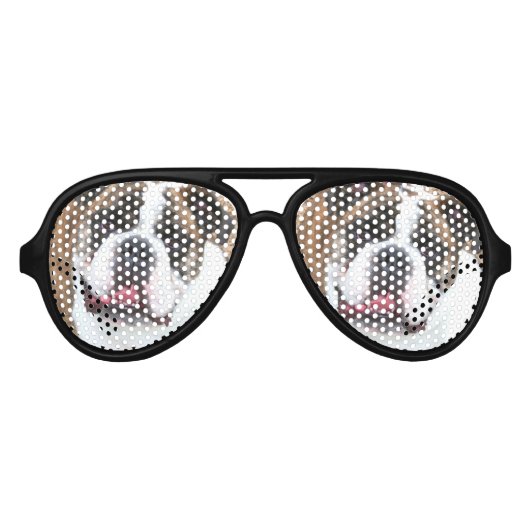 Engelse Bulldog Aviator Zonnebril (Voorkant)