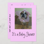 Engelse Bulldog Baby Shower-uitnodigingen Kaart (Voorkant / Achterkant)