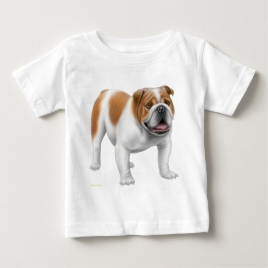 Engelse Bulldog Baby T-Shirt (Voorkant)
