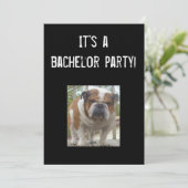 Engelse Bulldog Bachelor Party Uitnodigingen (Staand voorkant)