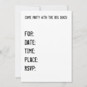 Engelse Bulldog Bachelor Party Uitnodigingen (Achterkant)