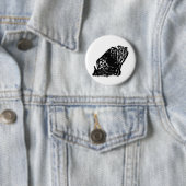 Engelse bulldog badge ronde button 5,7 cm (In situ)