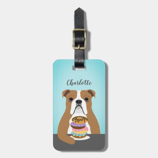 Engelse Bulldog Bagage Labels (Voorkant verticaal)