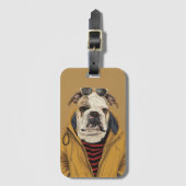 Engelse bulldog bagagelabel (Voorkant (verticaal))