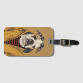 Engelse bulldog bagagelabel (Voorkant (horizontaal))